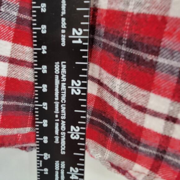 Zara Girls Plaid Flannel Embroidered Button Down Shirt Size 13/14 - Picture 8 of 9